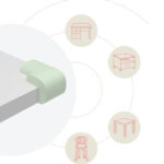 Lot de 4 Protèges-Coins Sécurité Bébé – Coins de Table en Mousse Épaisse - Gris – Image 2