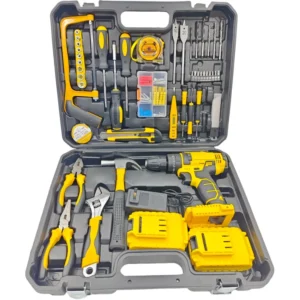 Coffret de Outils Complet avec Perceuse Visseuse Sans Fil – Kit 88 pièces avec Mallette de Rangement - 2 Batteries