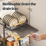 Égouttoir à vaisselle avec tiroirs – Rangement compact & design intelligent – Image 3