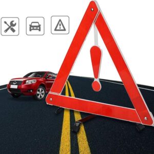 Triangle de signalisation réfléchissant pliable – Sécurité routière essentielle