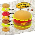 Burger Jouet Démontable – Jeu d'Imitation, Pédagogique - 8.5 cm – Image 2