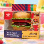 Burger Jouet Démontable – Jeu d'Imitation, Pédagogique - 8.5 cm
