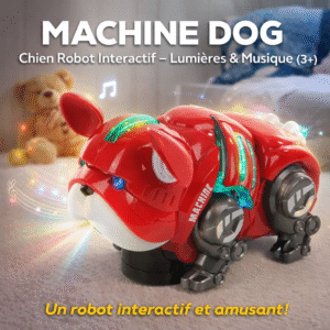 machine dog – chien robot interactif avec lumières & musique (3+)