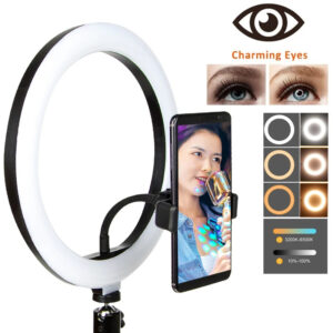 Ring Light LED 26 cm (10") – Éclairage Circulaire avec Support Smartphone & Télécommande – USB