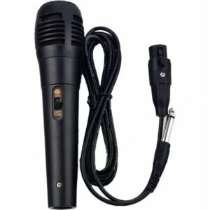 Microphone Filaire Dynamique avec Grande Prise Jack 6.35 mm – Câble Détachable – Qualité Pro