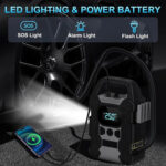 Mini Compresseur d’Air Rechargeable 150 PSI – Écran LED & Batterie Intégrée – Image 3