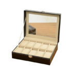 Boîte à Montres 12 Compartiments – Couvercle Transparent & Finition Élégante – Image 3