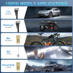 Mini Compresseur d’Air Rechargeable 150 PSI – Écran LED & Batterie Intégrée – Image 5