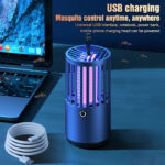 Lampe Anti-Moustiques Électrique USB – Éclairage UV & Grille Haute Tension – Noir – Image 4