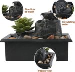 Fontaine Décorative d’Intérieur – Cascade Zen avec Plantes et Galets – Image 2