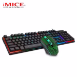 Pack Gamer iMICE – Clavier Filaire Rétroéclairé + Souris Gaming LED – Haute Précision – Image 2