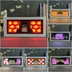 Cadre Lumineux LED Anime Multicolore – Décoration Manga avec Visage Illuminé, Fonctionne sur USB ou Piles