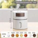 Set de 6 pots à épices magnétiques – Support mural adhésif inclus – Image 7