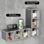 Distributeur Mural de Condiments – 3 Compartiments Tiroirs Coulissants – Image 3