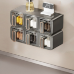 Distributeur Mural de Condiments – 3 Compartiments Tiroirs Coulissants – Image 2