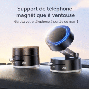 support magnétique pliable avec ventouse