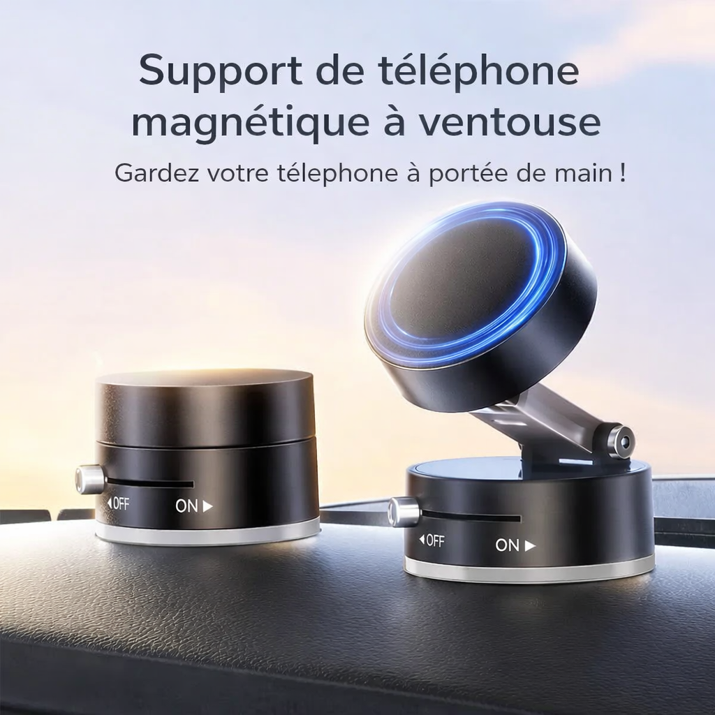 support magnétique pliable avec ventouse