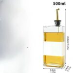 bouteille verseuse en verre avec bec métallique – pour huiles, vinaigres & sirops – Élégance & précision