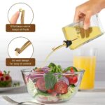 bouteille verseuse en verre avec bec métallique – pour huiles, vinaigres & sirops – Élégance & précision