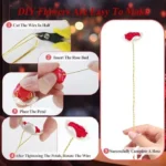 Bouquet Lumineux DIY - 99 Roses avec Vase & Lumière LED – Image 5