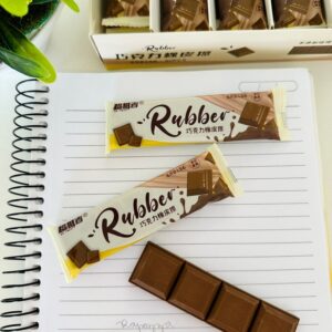 Gomme en forme de tablette de chocolat réaliste – Papeterie amusante et originale
