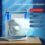 Ventilateur Rafraîchisseur d’Air Portable 600ML – Brumisateur, Humidificateur et Ventilation 3 Vitesses avec Lumières LED – Image 3