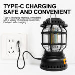 Lanterne de camping portable – Recharge solaire & USB Type-C – Image 3