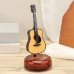 Boîte à musique décorative – Mini guitare sur socle
