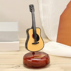 Boîte à musique décorative – Mini guitare sur socle