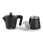 Cafetière Italienne en Aluminium – 3 ou 6 Tasses – Coloris Noir Mat – Image 3