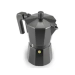 Cafetière Italienne en Aluminium – 3 ou 6 Tasses – Coloris Noir Mat – Image 2
