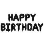 Ballons lettres anniversaire "HAPPY BIRTHDAY" 🎈 – Décoration fête au Maroc – Noir, Rouge, Argenté ou Multicolore – Image 3