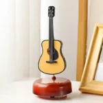 Boîte à musique décorative – Mini guitare sur socle – Image 2