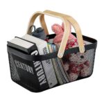 Panier de Rangement en Métal avec Poignées en Bois – Design Moderne & Multi-Usages – Image 3