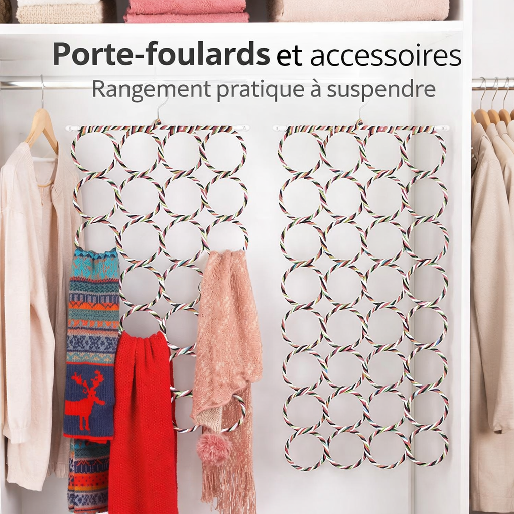 porte foulards et accessoires – rangement pratique à suspendre