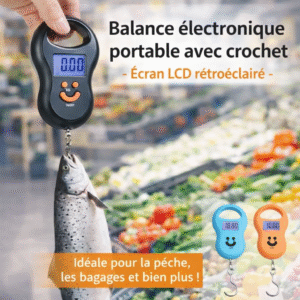 balance électronique portable avec crochet – Écran lcd rétroéclairé