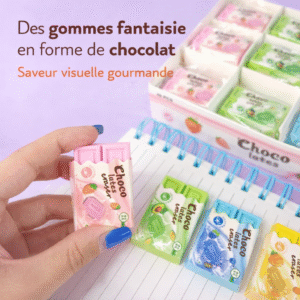 gomme fantaisie en forme de chocolat – saveur visuelle gourmande