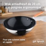 wok san ignacio Ø28 cm – revêtement antiadhésif et poignée ergonomique
