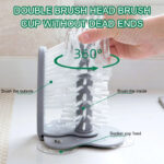 Brosse Rotative à Ventouse pour Verres – Nettoyage Mains Libres Facile | Brosse Double Tête pour Évier Cuisine & Bar – Image 7