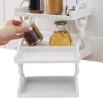 Étagère Murale 2 Niveaux avec Fixation Adhésive – Design Bonhomme | Rangement Cuisine & Salle de Bain – Image 3