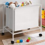 Panier de Rangement Multifonction avec Roulettes - Blanc