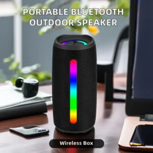 Enceinte Bluetooth Sans Fil B37 – Portable, Puissante & Lumières LED RGB