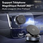 support téléphone magnétique rotatif 360° – multi usage & ultra pratique