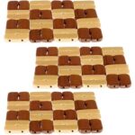 Set de 3 dessous de plat en bois – Protection thermique pour table et cuisine – Design naturel – Image 2