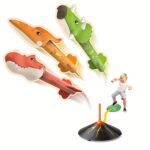 Jeu Fusée Dinosaure – Lance-Roquette à Air pour Enfants avec Lanceur Volcan – Image 2