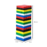 Jeu de Blocs en Bois Coloré Wiss Toy – 54 Pièces Éducatif et Amusant pour Enfants et Famille – Image 3