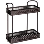 Étagère murale de salle de bain double niveau – fixation adhésive transparente sans perçage – Image 3