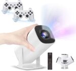 Vidéoprojecteur Blanc Full HD 1080p + Double Manette Sans Fil – Projector + Game 4K WiFi & Bluetooth – Image 3