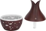 Diffuseur d'Huiles Essentielles & Humidificateur – Veilleuse LED Ciel Étoilé, Effet Bois – Image 2