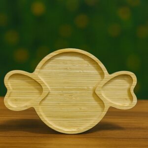 Plateau de Service Bambou – Design Original, 3 Compartiments Apéritifs